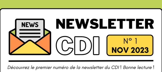 Newsletter du CDI #1
